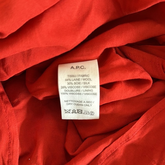 A.P.C. Jones Dress Red Dress Size XS - Picture 7 of 7